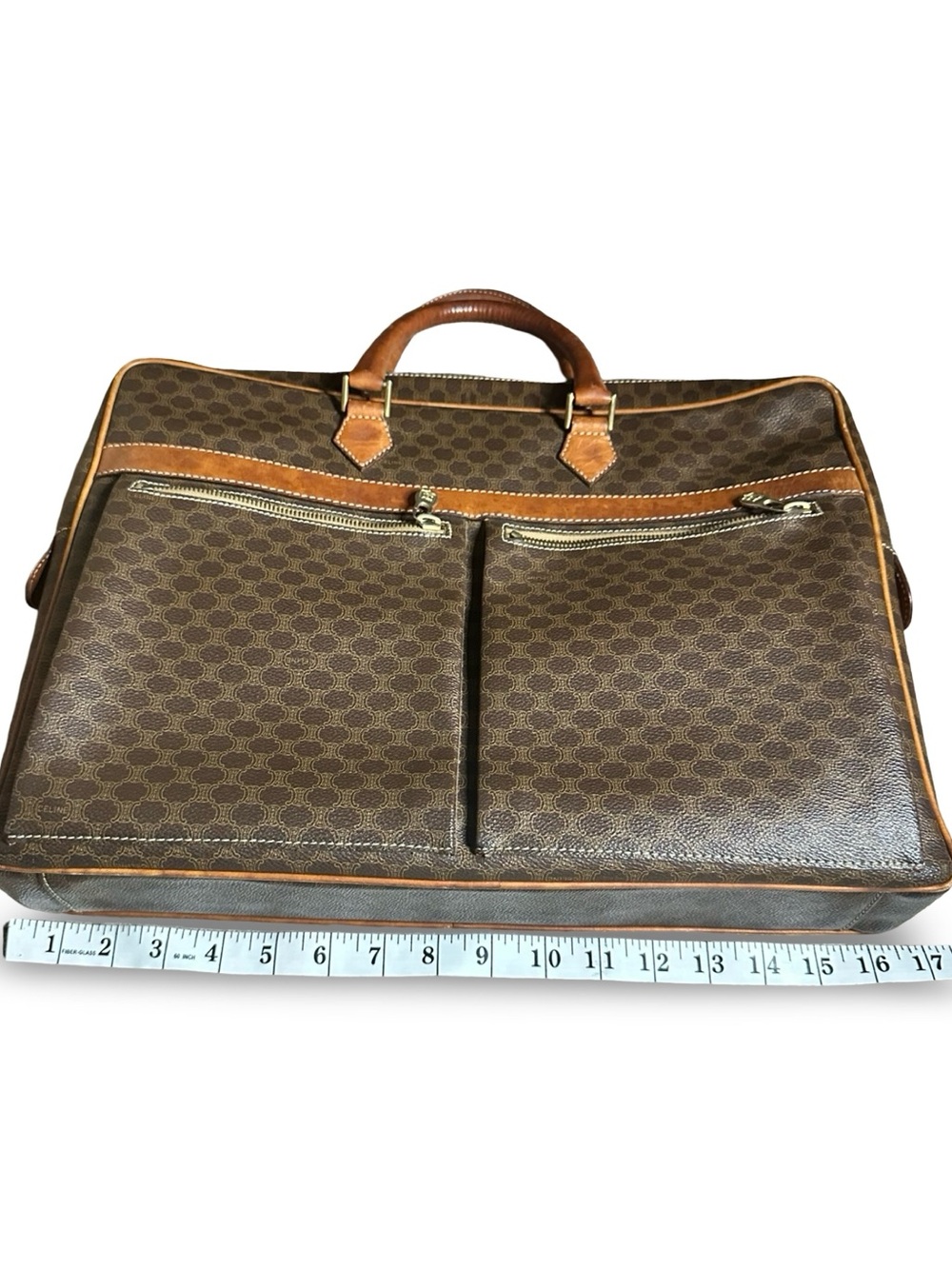 Rare Vintage CELINE Macadam Briefcase |Document tote | Pre Loved Luxury - Picture 6 of 15